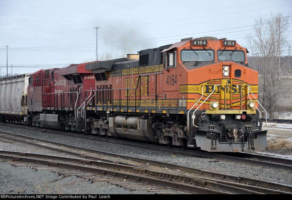 Grain train cruises east